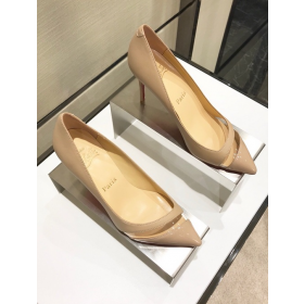 Christian Louboutin 17th Floor 85mm Pumps Leather And PVC Nude