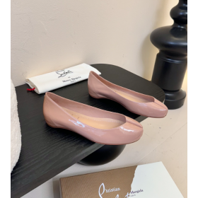 Christian Louboutin Marlougiela Ballerinas Patent Calf Leather Nude