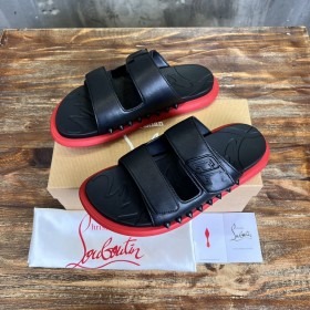 Christian Louboutin Men Strap Sandals Rubber Black