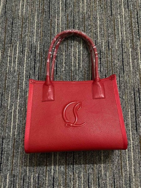 Christian Louboutin 내 옆에 끈달린 가방을 세분화 된 송아지를 가죽 빨간색 Christian Louboutin Store