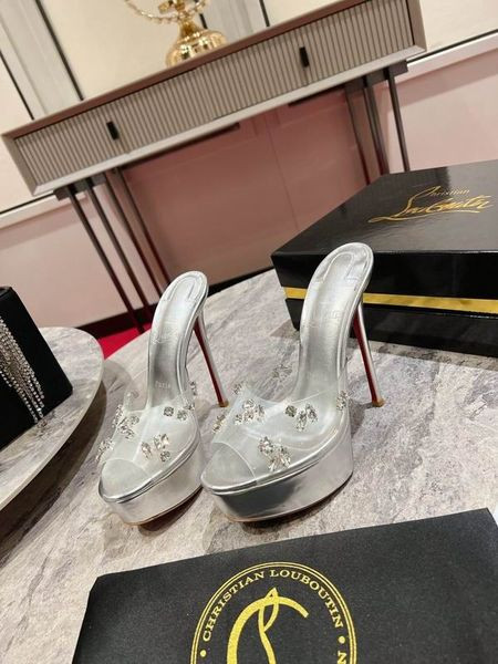 Christian Louboutin Degraqueen 알타 장식 플랫폼 뮬 CL 신발장