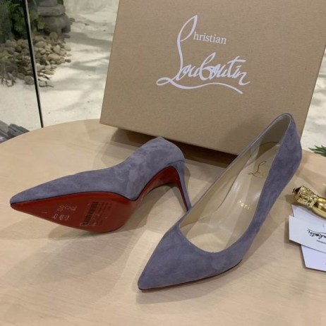 Christian Louboutin 케이트 펌프 Veau 벨루어 전체가 금연 CL 신발