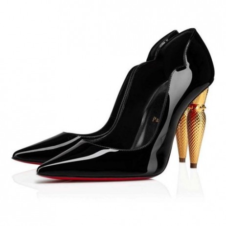 Christian Louboutin Lipchick 펌프 100mm 특허 송아지를 블랙