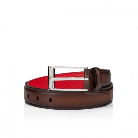 Christian Louboutin Bizzbelt 벨트 30mm 남성 페인트칠된 종아리에 가죽 Atlantic