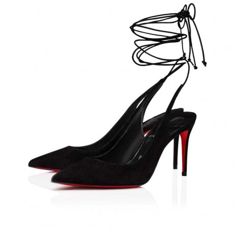 Christian Louboutin 스 케이트 펌프 85mm Veau 블랙 벨루어