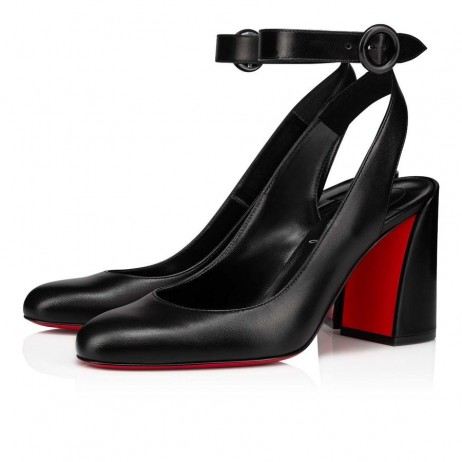 Christian Louboutin 미스 Sab 슬링 펌프 85mm Nappa 가죽 검정