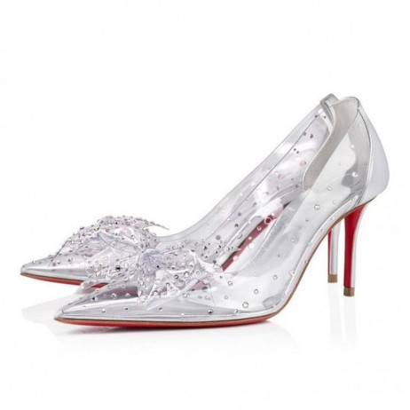 Christian Louboutin 젤리 슈트라스 80mm 펌프 빛깔 Pvc 가죽 및 Stras CL 신발