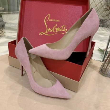 Christian Louboutin 케이트 펌프 Veau 벨루어 핑크 Christian Louboutin Shoes