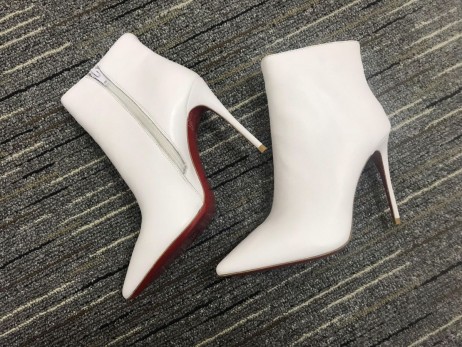 Christian Louboutin 이트 부티 발목 부츠 100mm 송아지를 가죽색