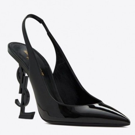 Saint Laurent Opyum 슬링 펌프 110mm 블랙 톤의 힐 Saint Laurent 신발
