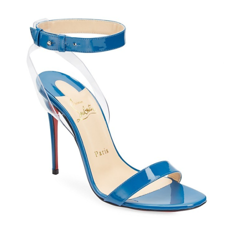 Christian Louboutin Jonatina100mm 샌들 PVC&가죽 블루 Christian Louboutin Shoes