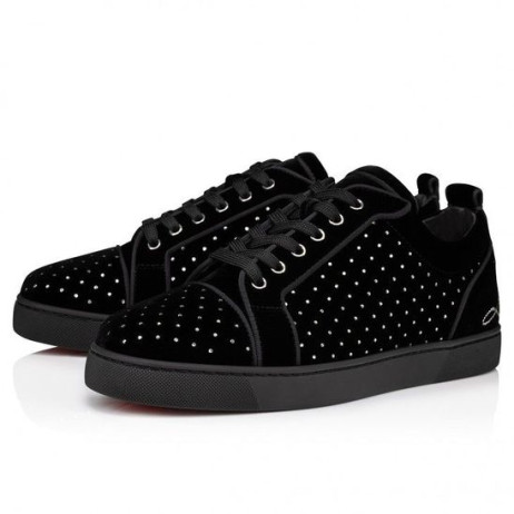 Christian Louboutin 재미있는 루이스 중 매 납 운동화를 블랙 Christian Louboutin Shoes