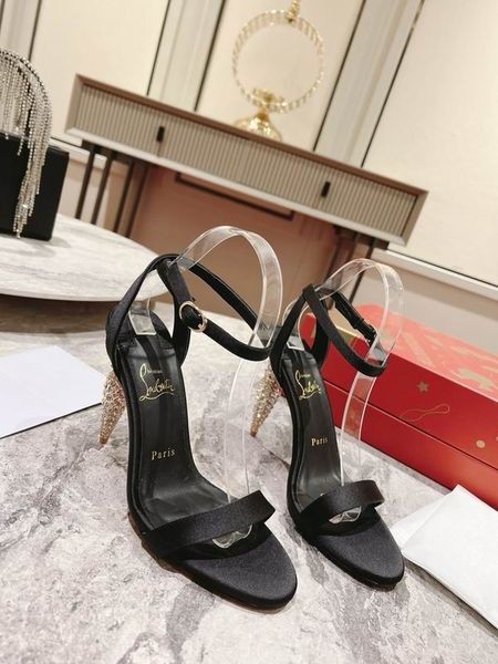 Christian Louboutin Lipstrass 퀸 샌들 100mm CL 신발