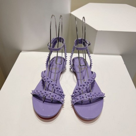 Christian Louboutin Mafaldina 플랫 샌들 가죽색
