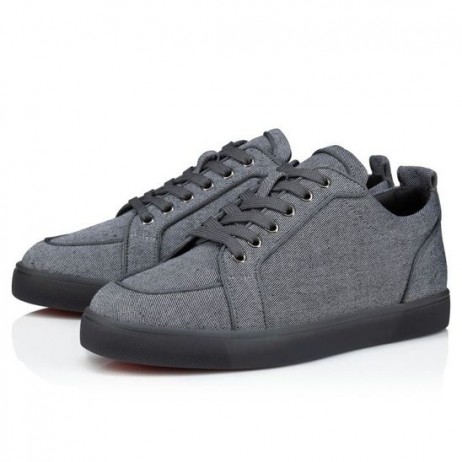 Christian Louboutin Rantulow 운동화 국가 리넨 Smoky CL 신발
