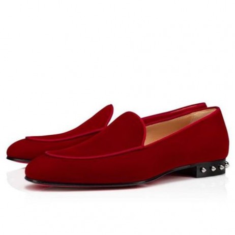 Christian Louboutin 퍼 Nilou Loubi 빨간 신발