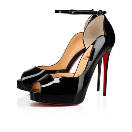 Christian Louboutin 플랫폼운 병아리 Alta120mm 블랙 특허 송아지