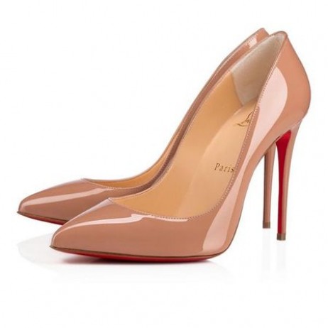 Christian Louboutin Pumps 어리 석음 납 100mm 누드 가죽