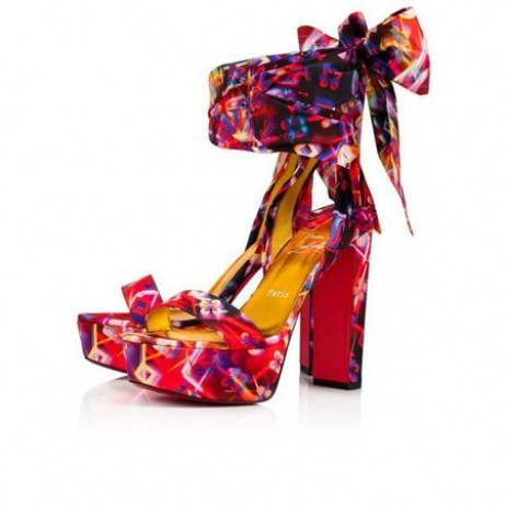 Christian Louboutin 샌들 라크로 Du 사막 130mm 멀티/lin 색