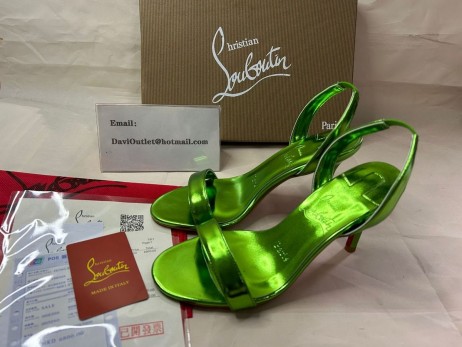 Christian Louboutin 샌들 O Marylin85mm 시금치/lin 시금치 가죽