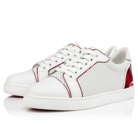 Christian Louboutin 운동화 재미 비에이라는 평 Bianco/loubi 송아지