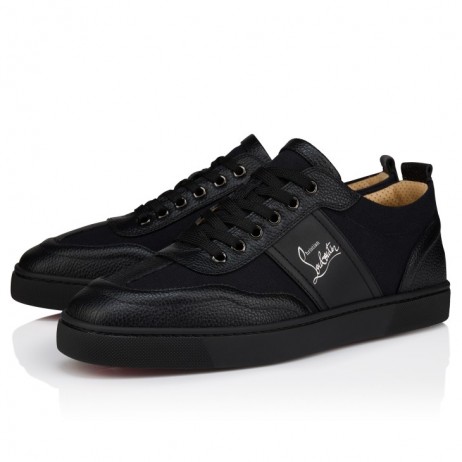 Christian Louboutin Retero Sneakers Grained Calf Leather Black