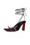 Christian Louboutin Condora Lacestrass85mm 가죽 샌들 Black
