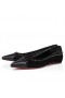 Christian Louboutin Duvettina 스파이크를 발레리나 가죽 검정 Christian Louboutin Shoes