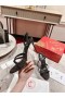 Christian Louboutin 에밀 100MM 샌들 맘 가죽 검정