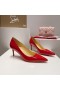 Christian Louboutin 케이 70mm 펌프는 특허 송아지를 가죽 빨간