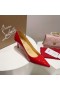 Christian Louboutin 케이 70mm 펌프는 특허 송아지를 가죽 빨간