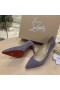 Christian Louboutin 케이트 펌프 Veau 벨루어 전체가 금연 CL 신발