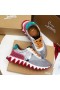 Christian Louboutin Loubishark 여성 운동화 스웨이드 송아지 메쉬 버전 멀티컬러