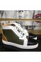 Christian Louboutin Louis Orlato 평면 스파이크를 최고 운동화 스웨이드와 원단 Black