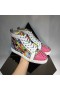 Christian Louboutin 루이스 스파이크 Orlato 높은 최고 운동화는 송아지와 특허가 가죽 다