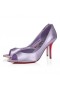 Christian Louboutin 열 Apostropha80mm 펌프 무지개 빛깔의 가죽 Parme CL 신발
