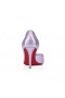Christian Louboutin 열 Apostropha80mm 펌프 무지개 빛깔의 가죽 Parme CL 신발