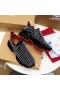 Christian Louboutin 핀 양말 스니커즈는 네오프렌 블랙 실버 스파이크
