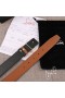 Christian Louboutin 벨트 35mm Atlantic/bk/익살스러운 갈색 가죽