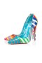 Christian Louboutin 펌프,케이트 120mm 멀티/lin 블루색 가죽