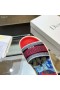 디올 Dway Jardin d'Hiver 면 직물 수를 놓은 레드 블루