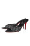 Christian Louboutin Apostropha 노새 메시 납 80Mm 뮬 블랙