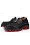 Christian Louboutin CL Moc 언덕으로 퍼 송아지를 가죽 검정