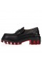 Christian Louboutin CL Moc 언덕으로 퍼 송아지를 가죽 검정