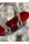 Christian Louboutin Cabata 끈달린 가방 Degraloubi 인쇄 Patent Leather Black Red