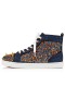Christian Louboutin 루 Pik Pik 납 높은 최고 운동화 파란 Denim