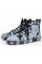 Christian Louboutin 루이 높은 최고 운동화 가죽 Pittore Paseo 블루
