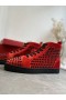 Christian Louboutin Louis Orlato 높은 최고 운동화 스파이크 Veau Velous 블랙