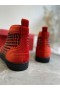 Christian Louboutin Louis Orlato 높은 최고 운동화 스파이크 Veau Velous 블랙