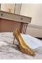 Christian Louboutin Pigalili 화향 납 펌프 반짝 반짝 골드